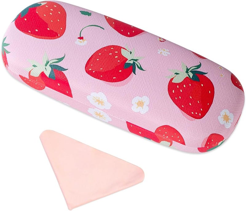 PERFECTSIGHT Store Hard Shell Eyeglasses Case, PU Leather Protective Glasses Case, Cute Eyeglass Case for Women Men Girls - Image 1
